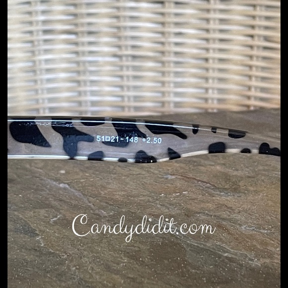 NWT Candy Did It! Black & Clear Tortoise Bling Readers Strength 2.50 With Case - Picture 9 of 10